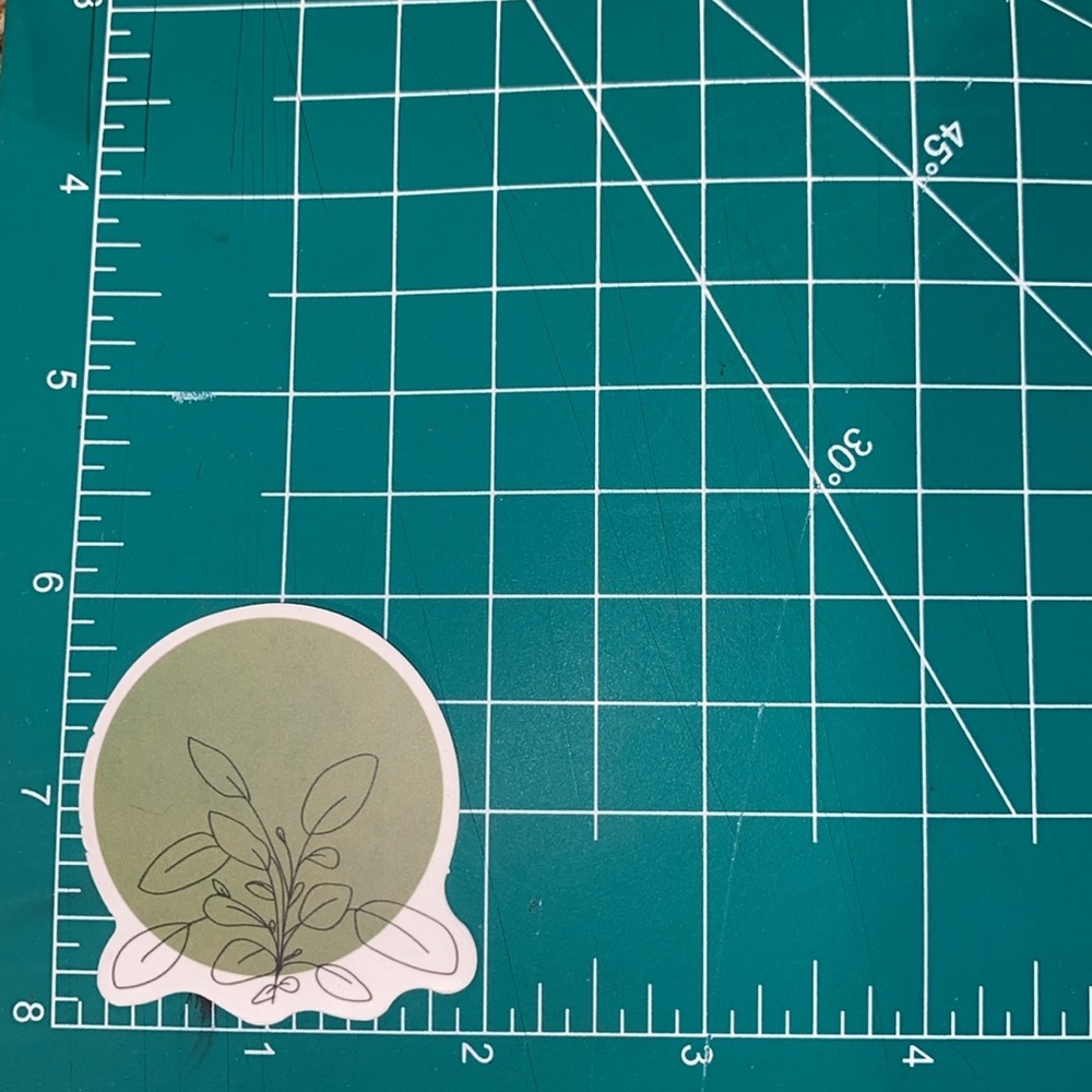 π20/$12π Green Botanical Sticker - Picture 2 of 3